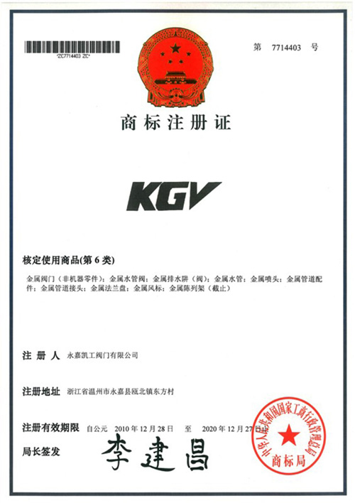 Trademark Registration Certificate