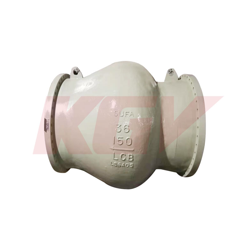 Axial flow check valve